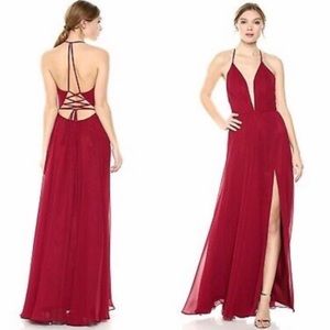 Betsy & Adam Lace Up Back Dress